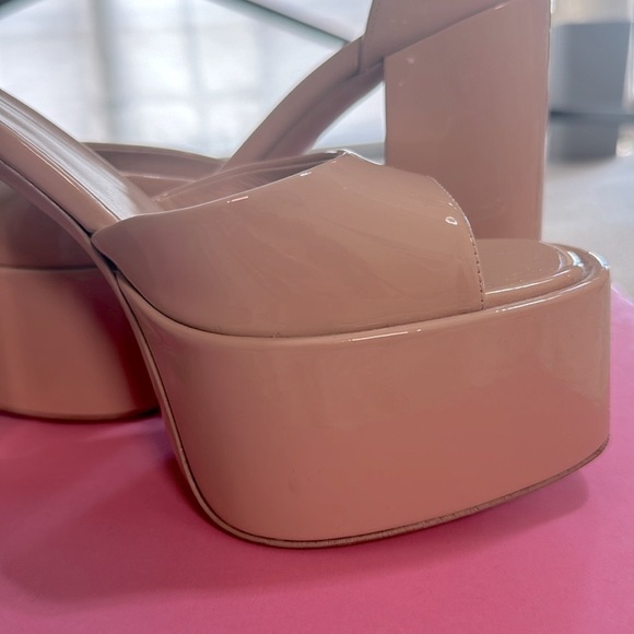 Paris Texas nude patent block high heels 9 - Picture 4 of 12